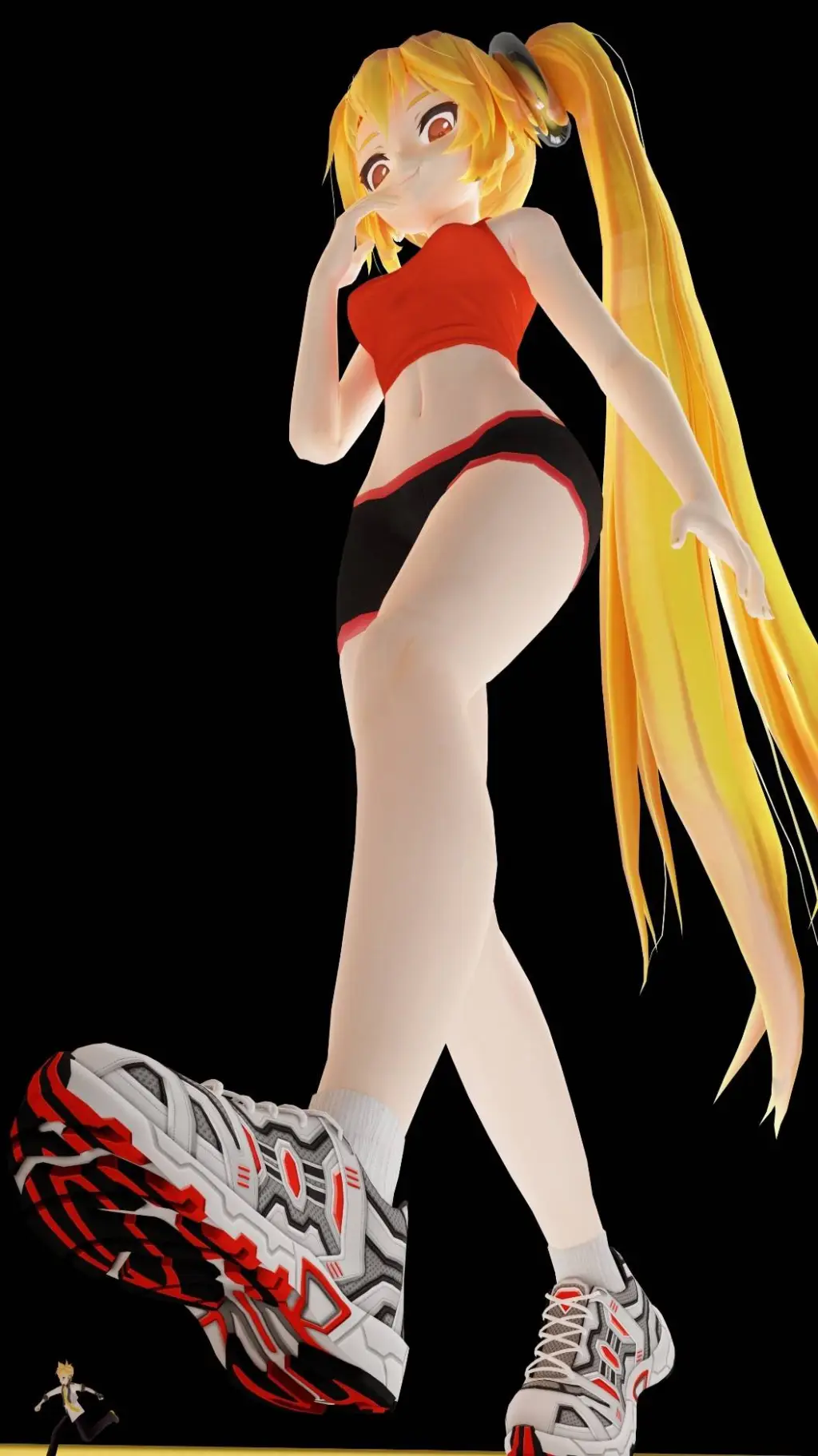 ai character: giantess neru background