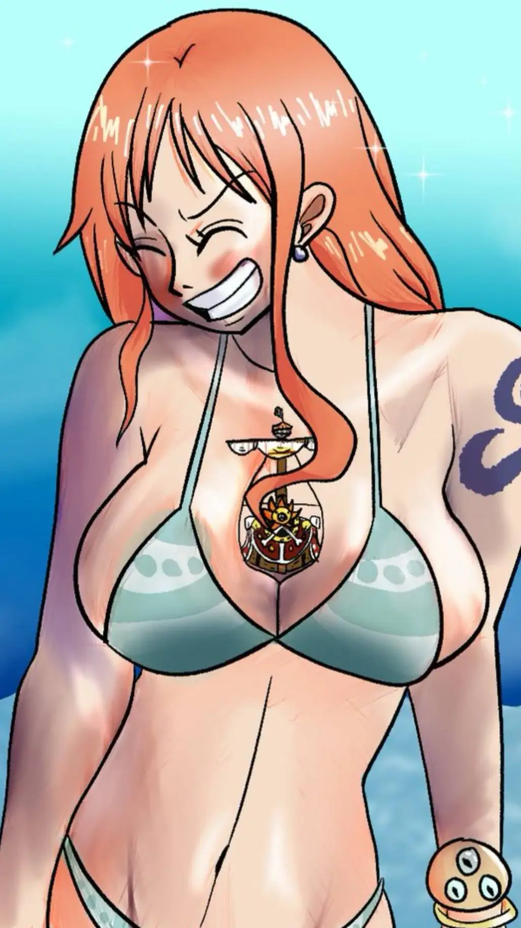 ai character: giantess nami background