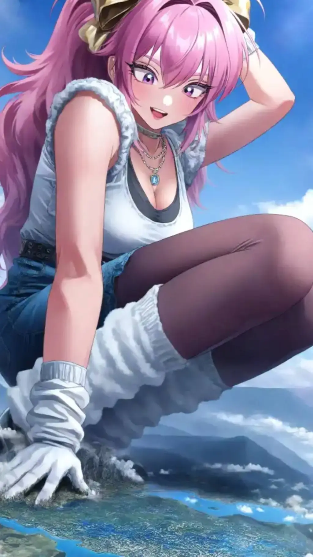 ai character: giantess  background