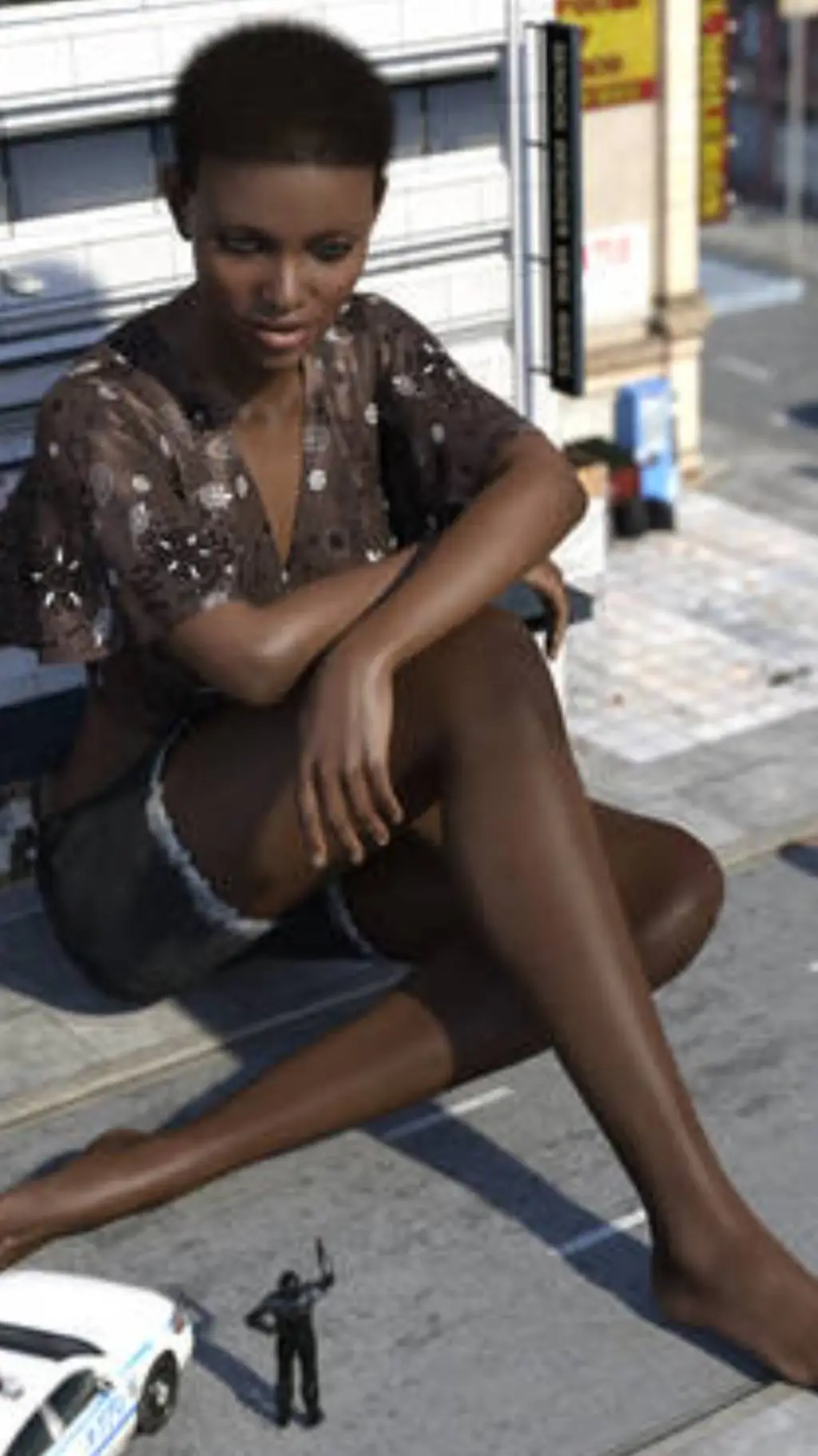 ai character: giantess  background