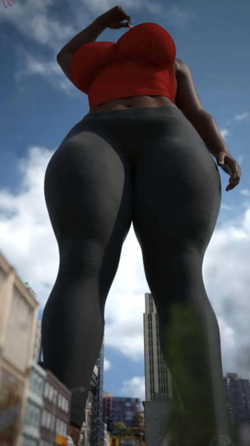 ai character: giantess  background