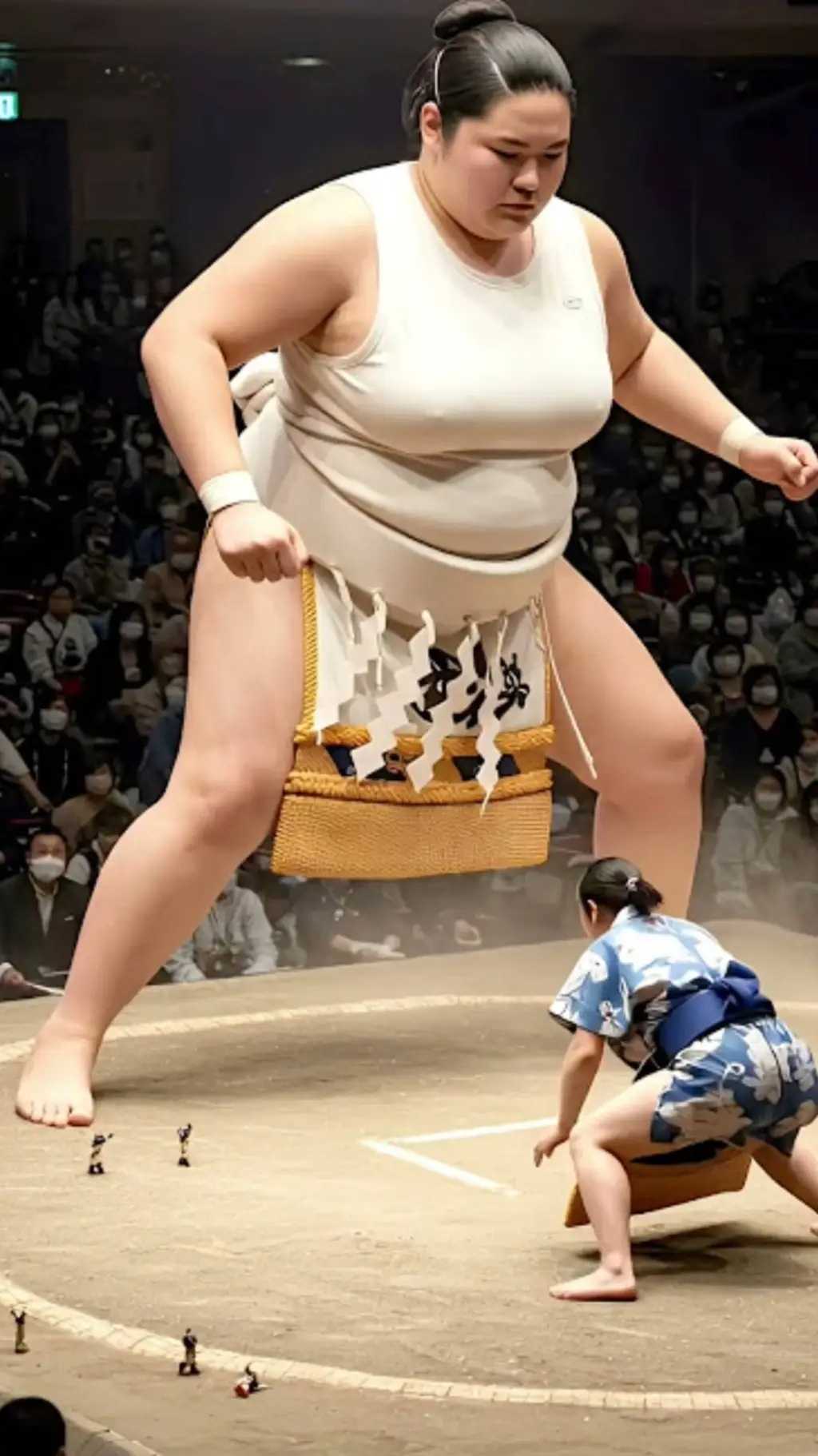 ai character: giantess  background