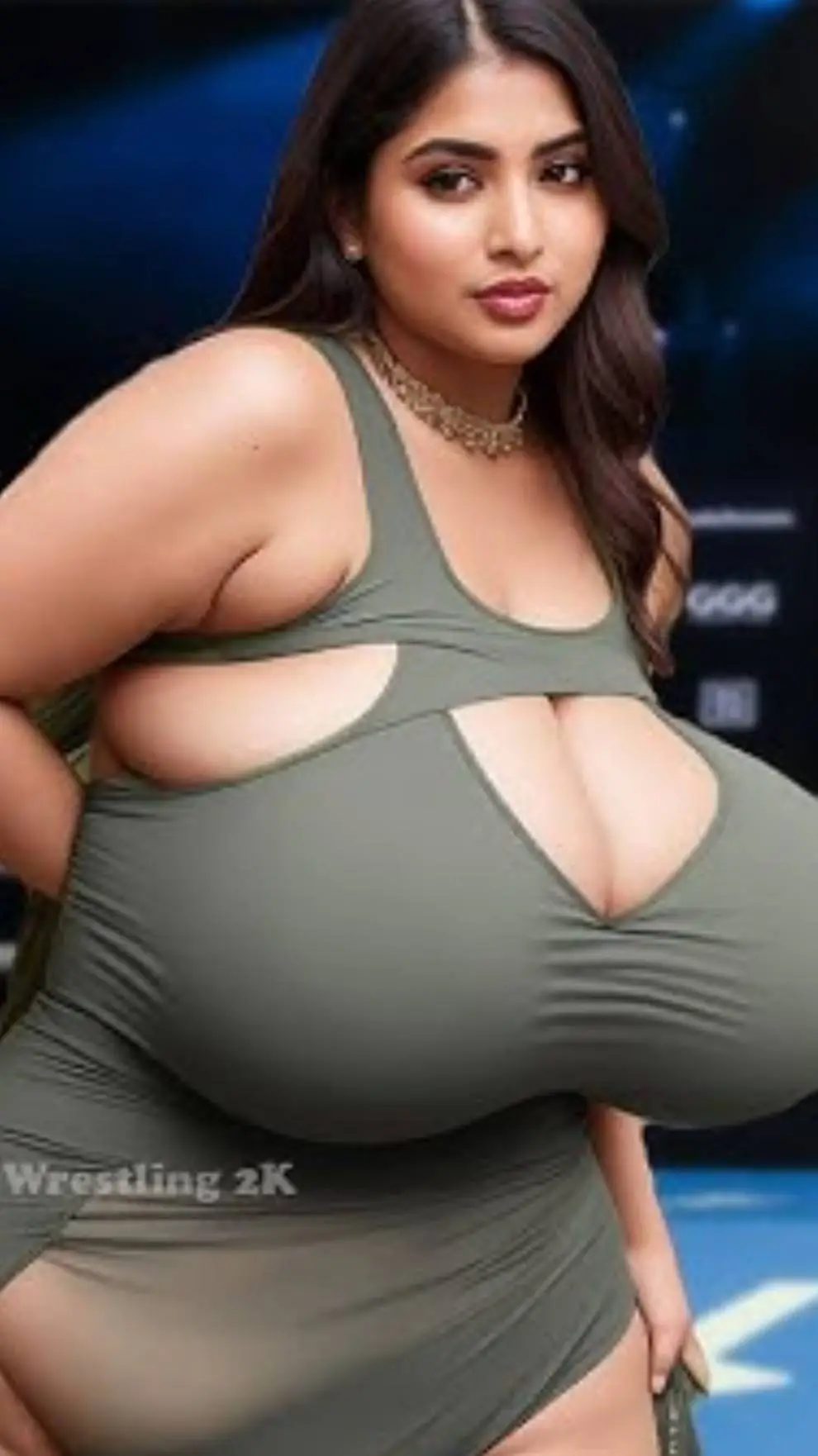 ai character: hot sumo girl background