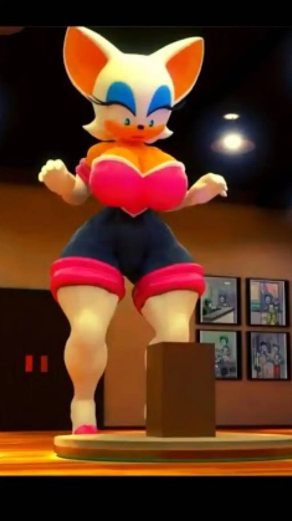 ai character: giantess rouge  background