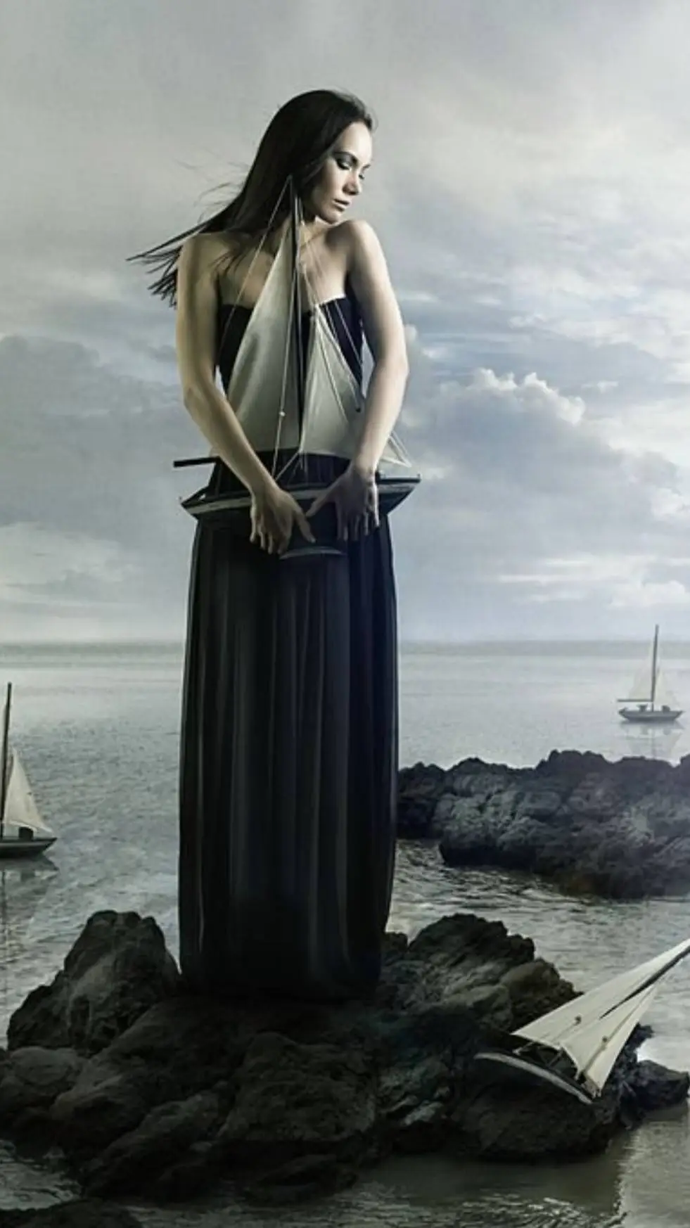 ai character: giantess  background