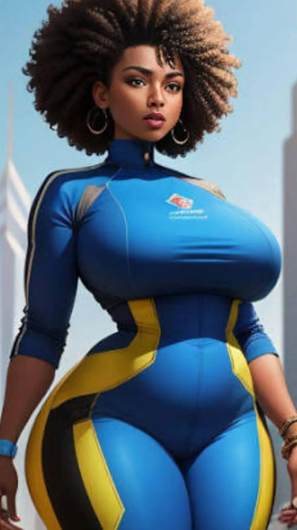 ai character: giantess  background