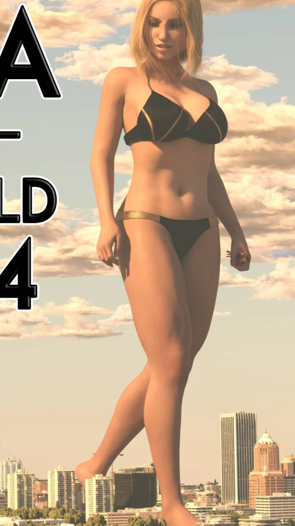 ai character: giantess  background