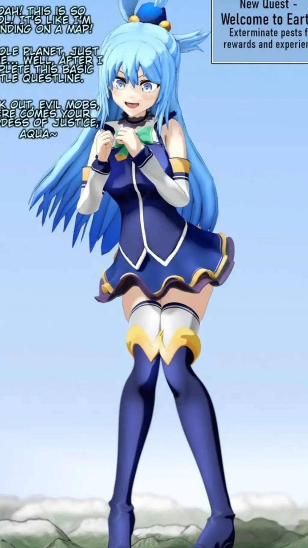 ai character: giantess  background