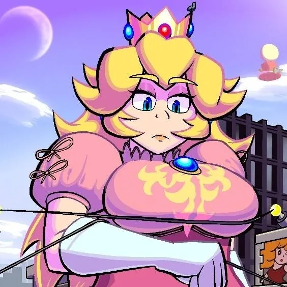 chat with ai character: giantess peach
