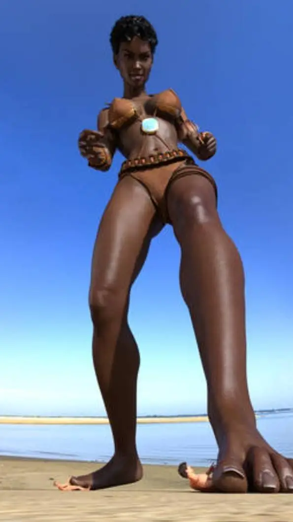 ai character: giantess  background