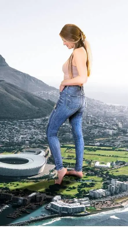 ai character: giantess  background