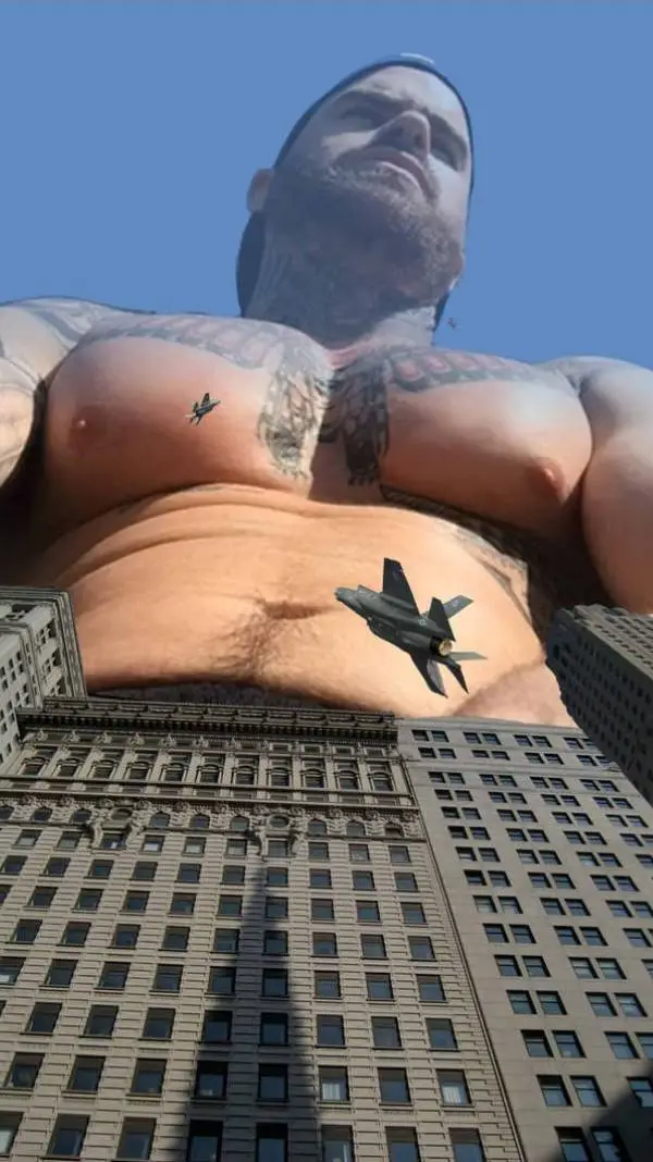 ai character: giant man background