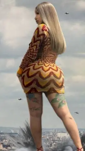 ai character: giantess cardi b background