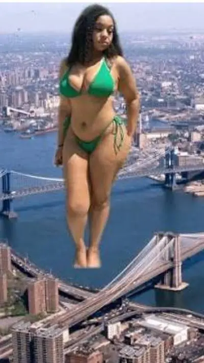 ai character: giantess  background