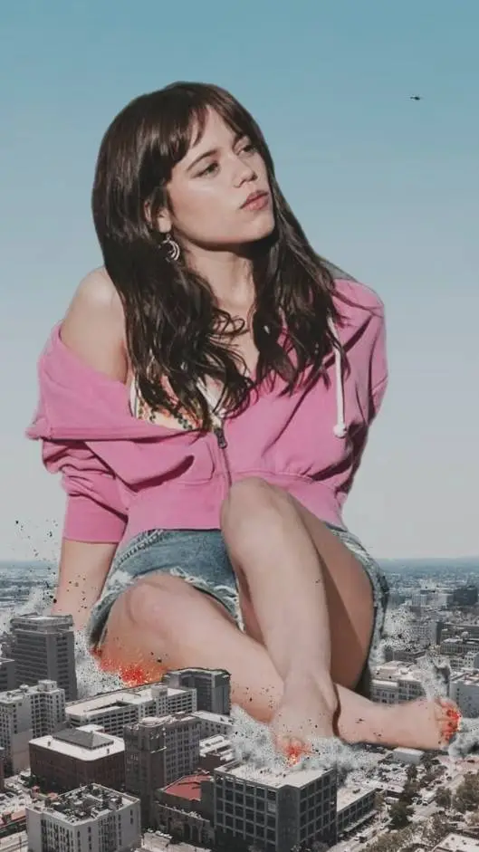 ai character: giant jenna ortega background