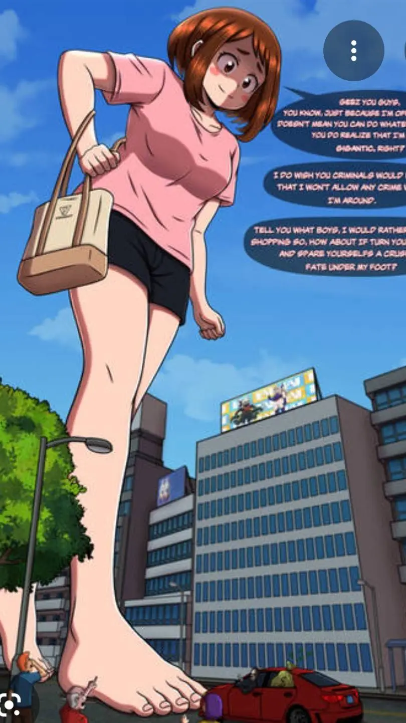 ai character: giantess  background