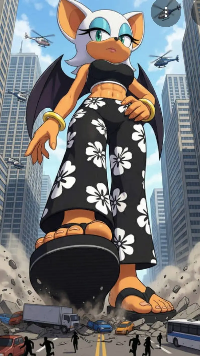 ai character: giantess rouge background