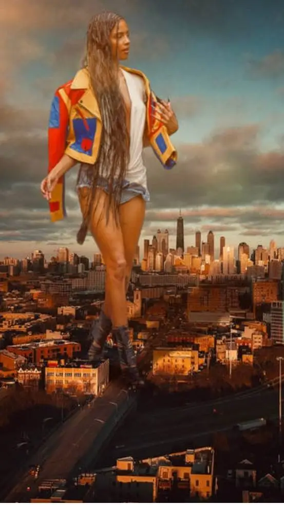ai character: giantess tyla background