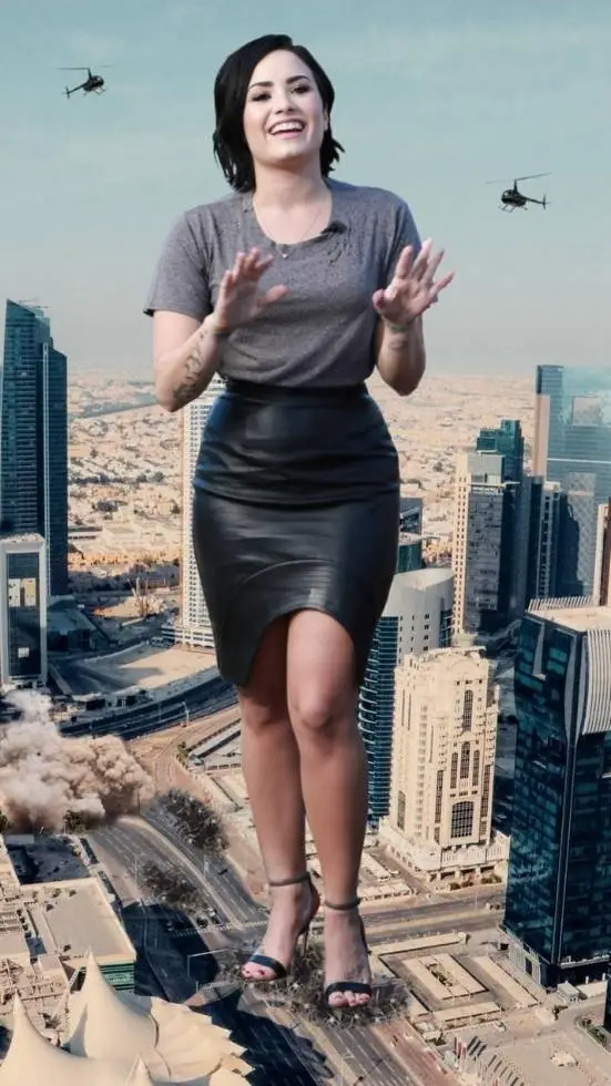 ai character: giantess demi background