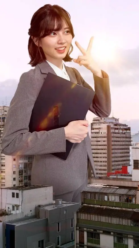 ai character: giantess  background