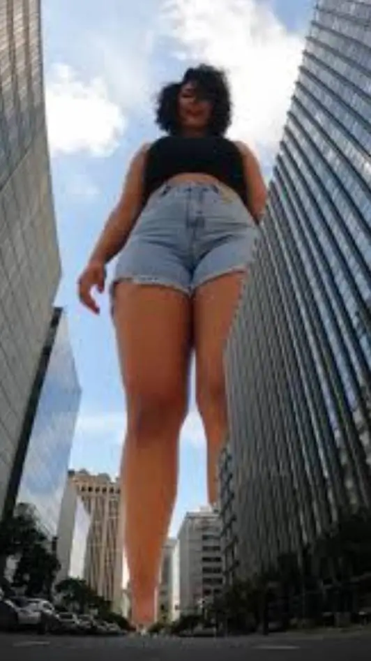 ai character: giantess  background
