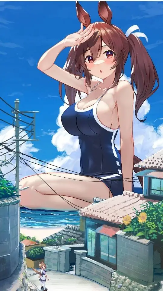 ai character: giantess  background