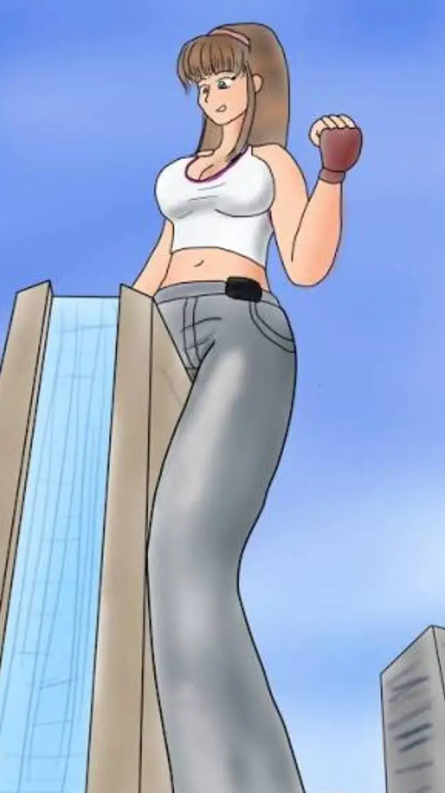 ai character: giantess  background