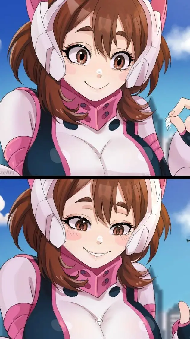 ai character: giantess ochako background