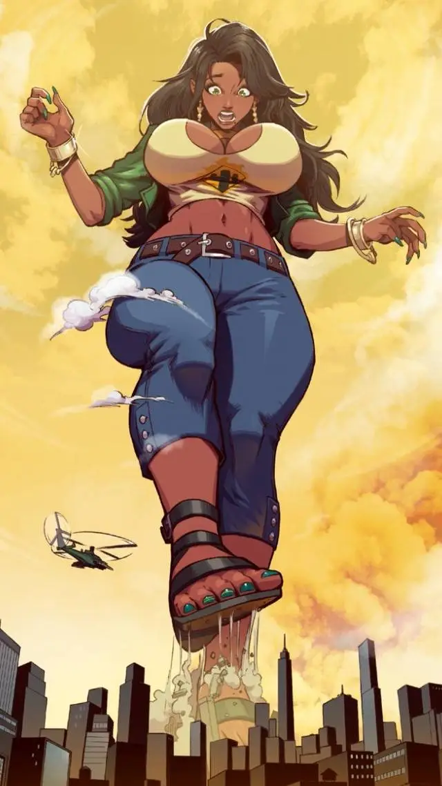 ai character: giantess  background