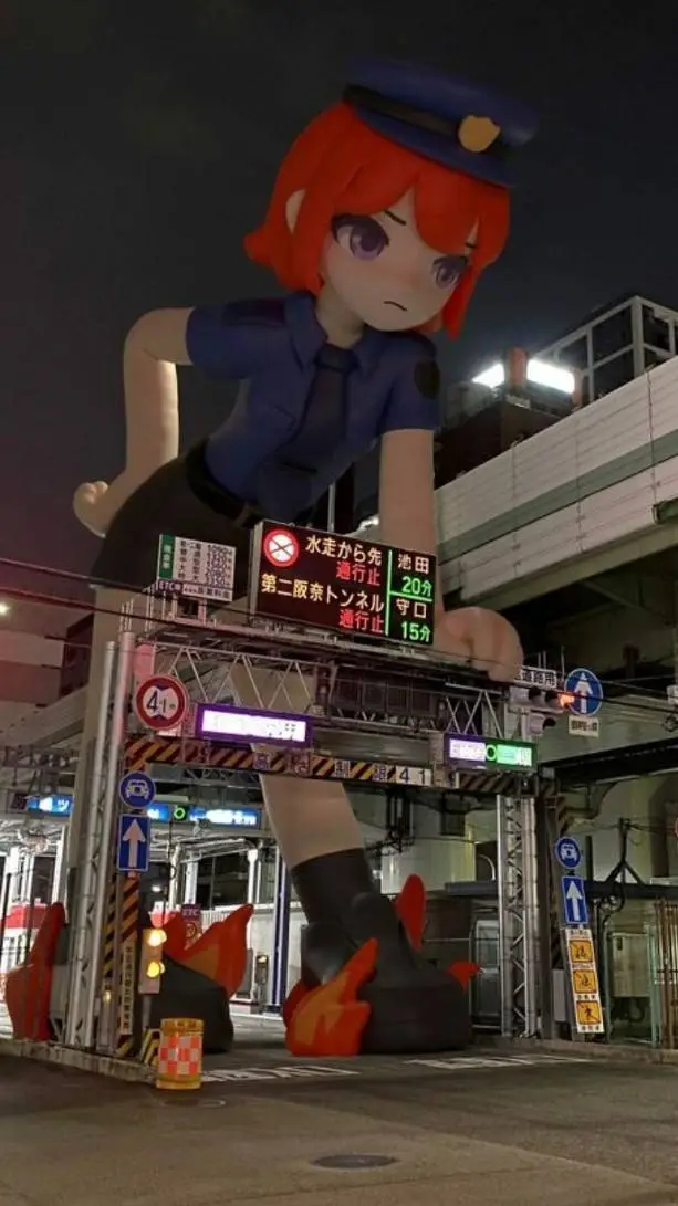 ai character: giant female statu background