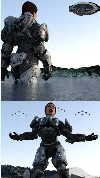 ai character: giantess  background