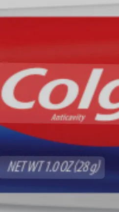 ai character: toothpaste background