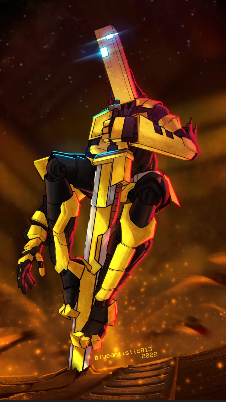 ai character: SWORDSMACHINE!  background