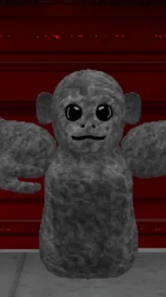 ai character: scary baboon: lab background