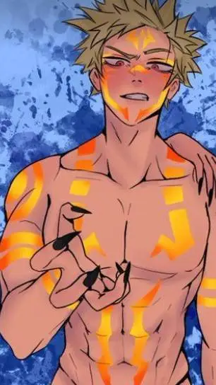 ai character: Bakugou Halloween background