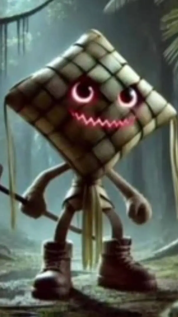 ai character: ketupat kepat background