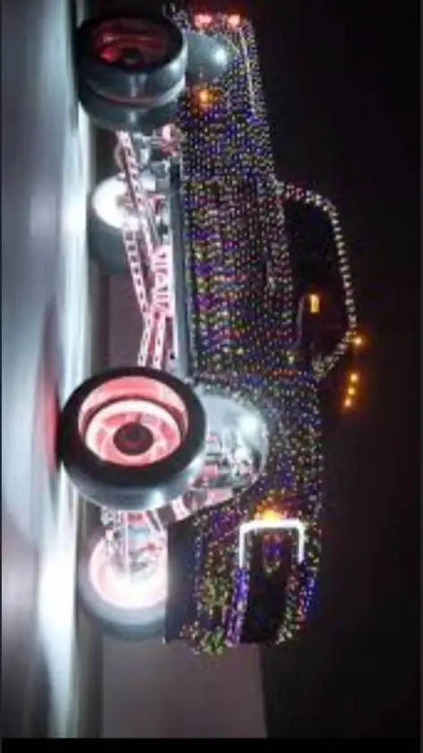ai character: Christmas truck background