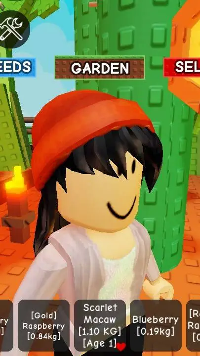 ai character: Grow a Garden background