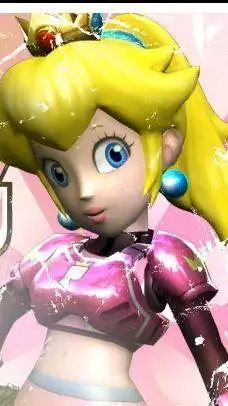 ai character: princess peach  background