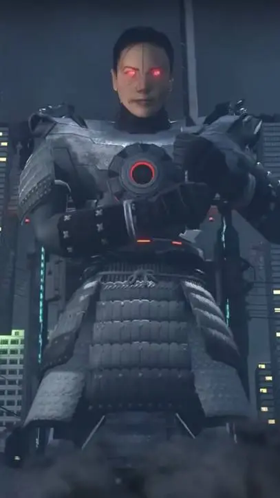 ai character: Samurai Mech background