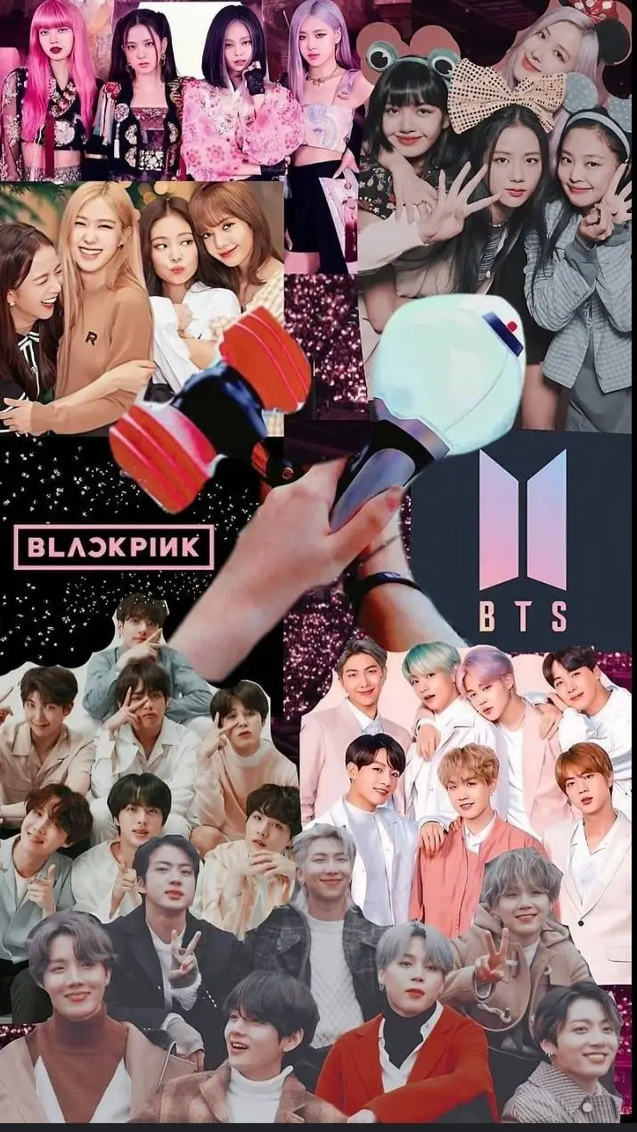 ai character: BTS and Blackpink  background