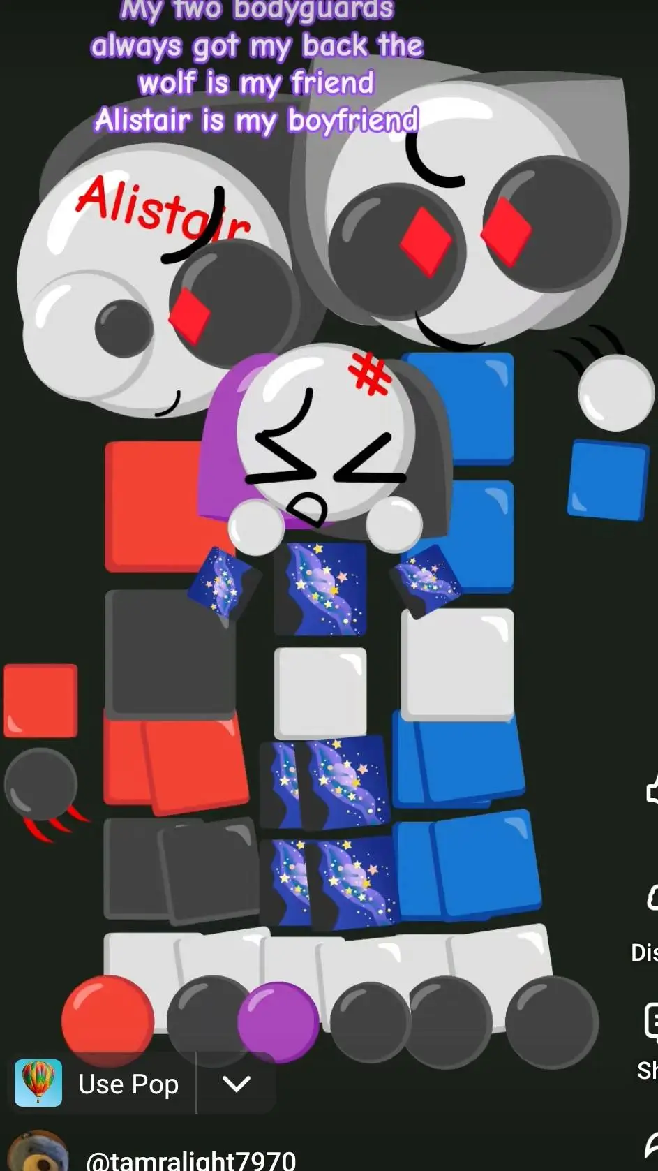 ai character: two Bodyguards me  background