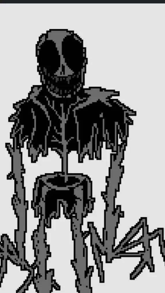 ai character: Sans true colors background