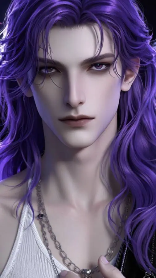 ai character: Violet background