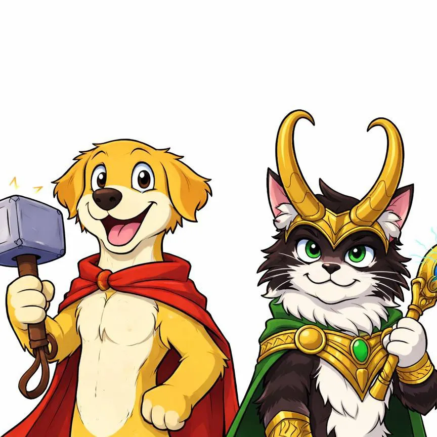 chat with ai character: Thor and Loki