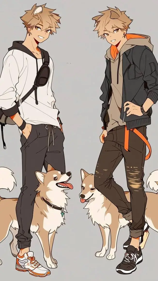ai character: Shiba Inu brothers background