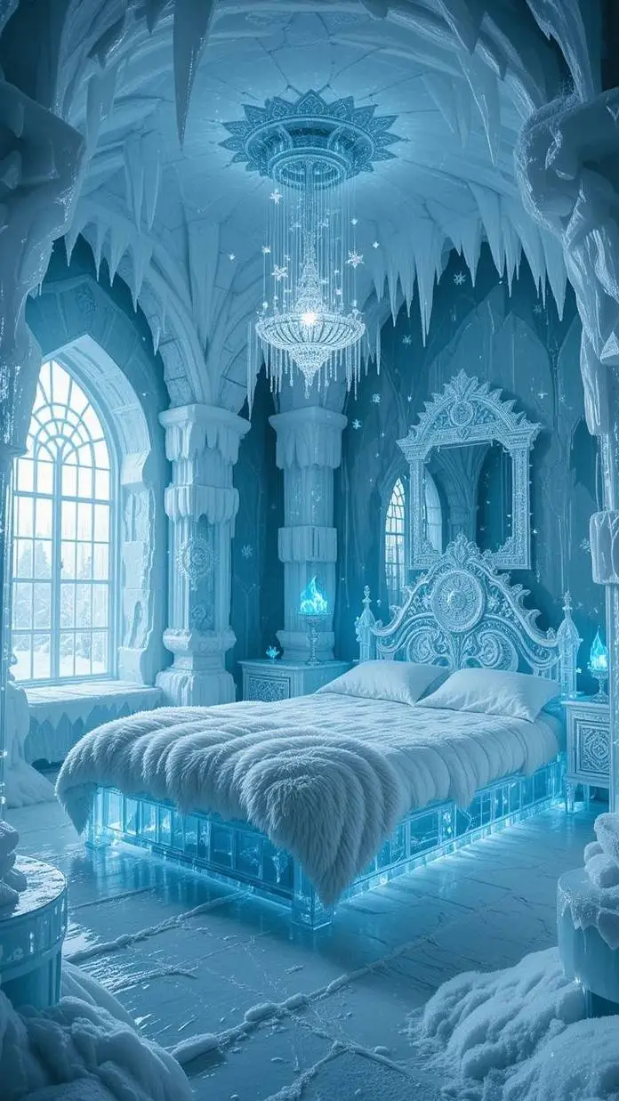 ai character: Ice room background