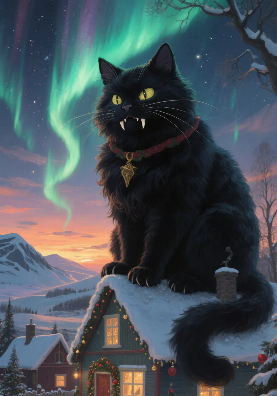 chat with ai character: The Yule Cat