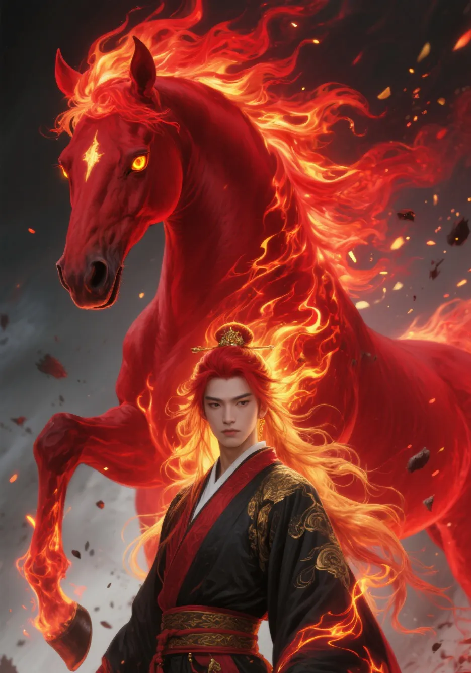 chat with ai character: Bing Wu Fire Horse
