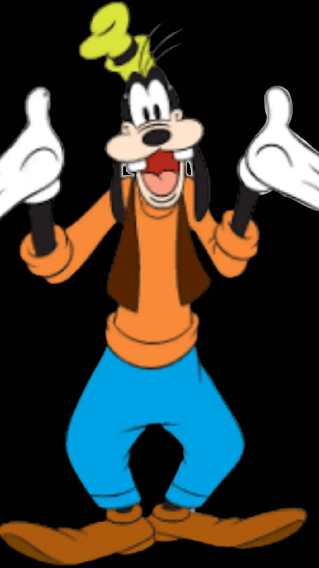 ai character: Goofy  background